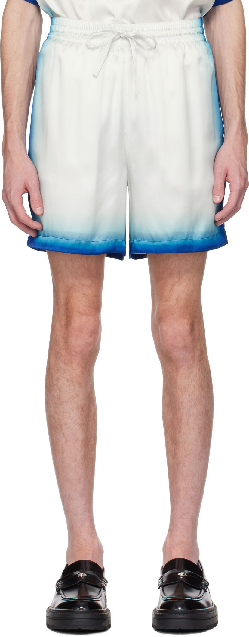 Shorts Casablanca Casablanca 'Casa Way' Skate Silk Shorts Blå | MS25-TR-012-03
