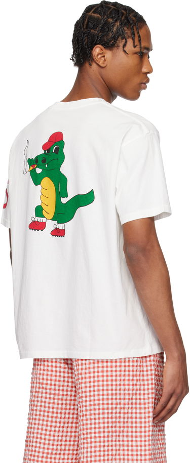 T-shirt Bode Bode Reptile Rec Henley T-Shirt Hvid | MRS25CS029, 2