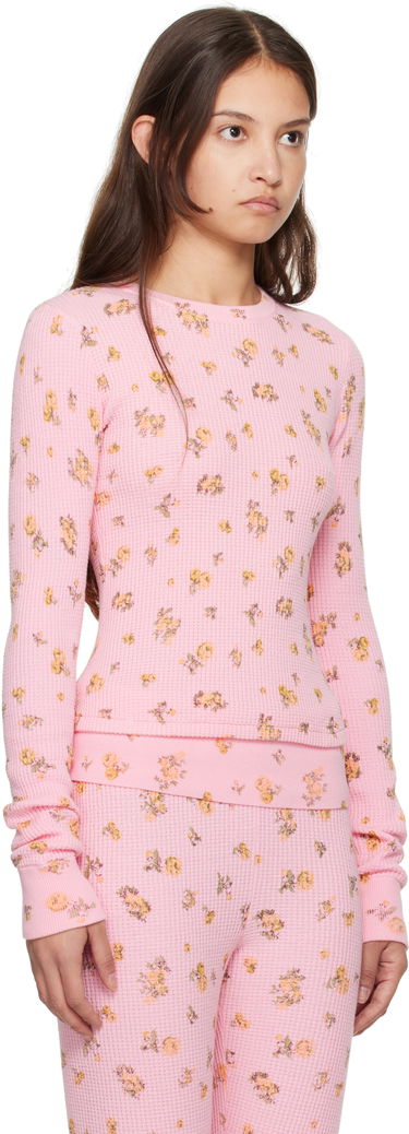 T-shirt GUIZIO Guizio Long Sleeve Rosebud Thermal Top Hvid | H24101K082, 4