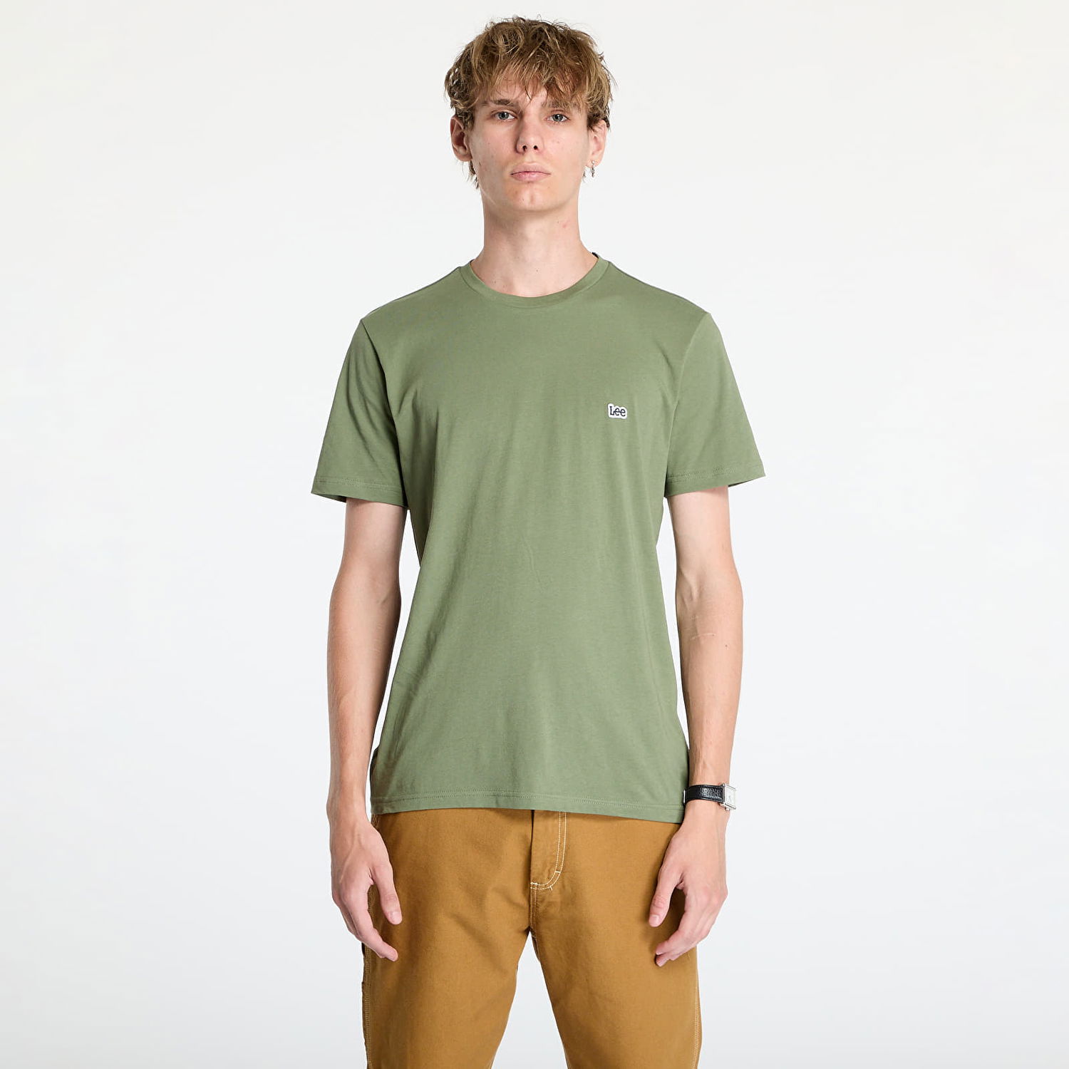 T-shirt Lee Ss Patch Logo Tee Mercantile Green Grøn | 112355586, 0