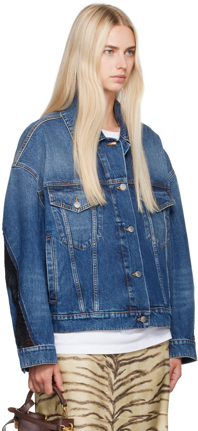 Jakke Stella McCartney Faded Denim Jacket Blå | 6D03153SPH85, 1