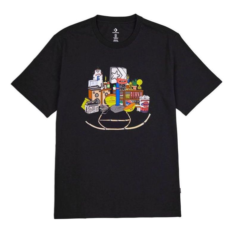 T-shirt Converse Graphic Throwback T-Shirt Sort | 10023259-A01