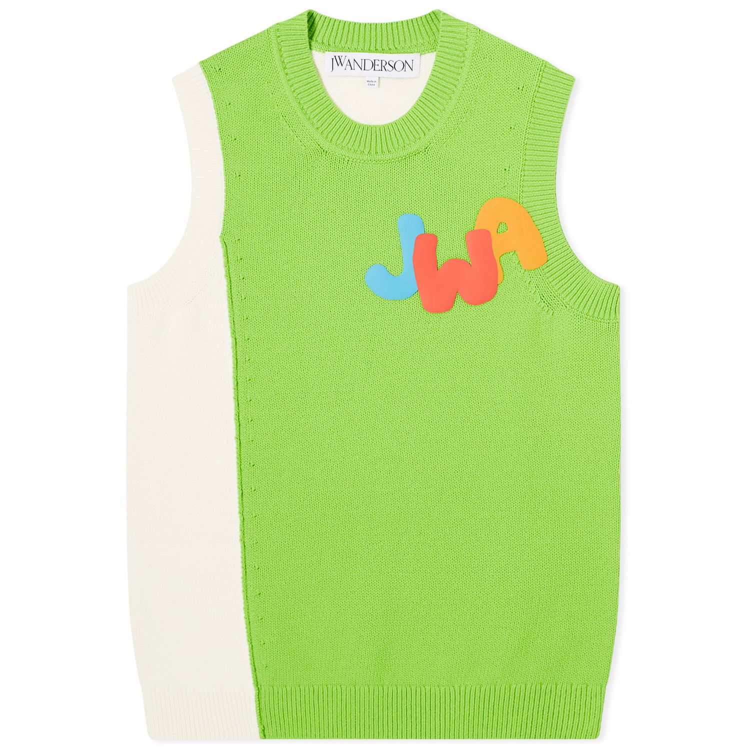 Sweater JW Anderson JWA Two Tone Vest Grøn | KW1166-YN0348-500, 0