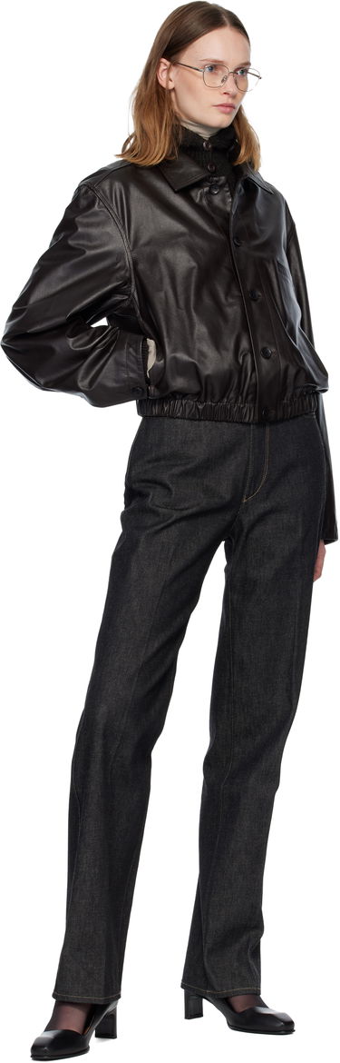 Jakke LEMAIRE Soft Leather Collared Blouson Jacket Brun | OW1158 LL0146, 3