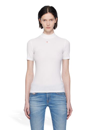 T-shirt Diesel T-Mokky-Microdiv T-Shirt Hvid | A10398 0BLAN