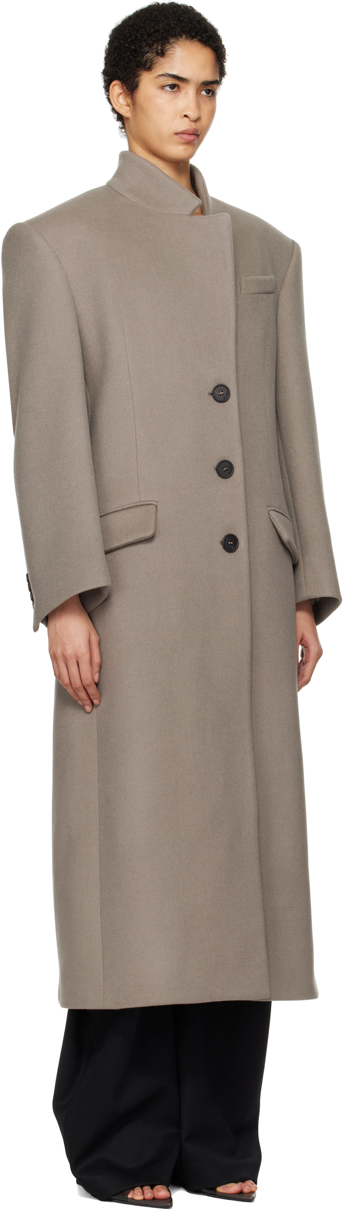 Frakker The Attico Attico Long Coat Grå | 250WCC00081 WWV058AA, 1