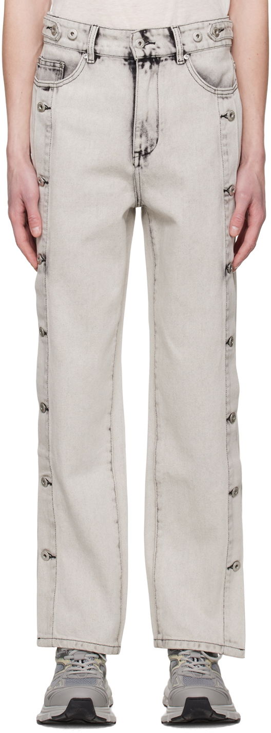 Jeans Feng Chen Wang Feng Chen Wang Side Release Jeans Grå | FUS15TR08
