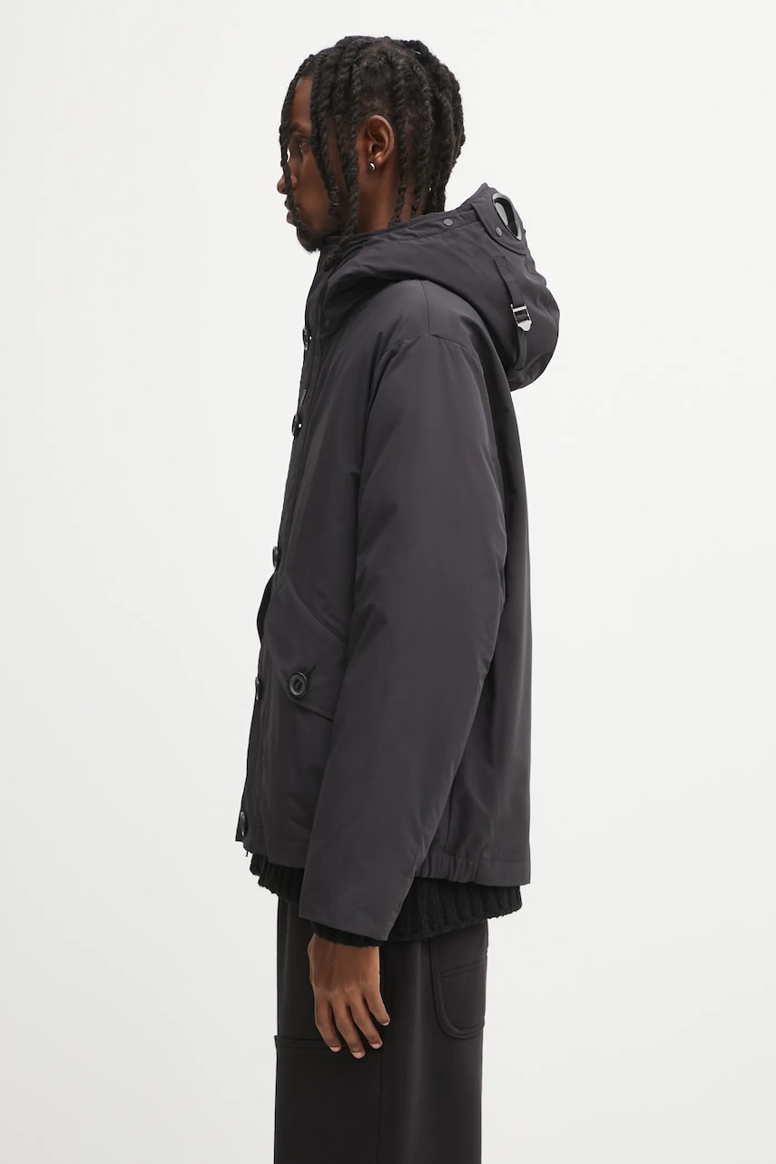 Puffer jakke C.P. Company Hooded Down Winter Jacket Sort | 19CMOW197A110419A, 1