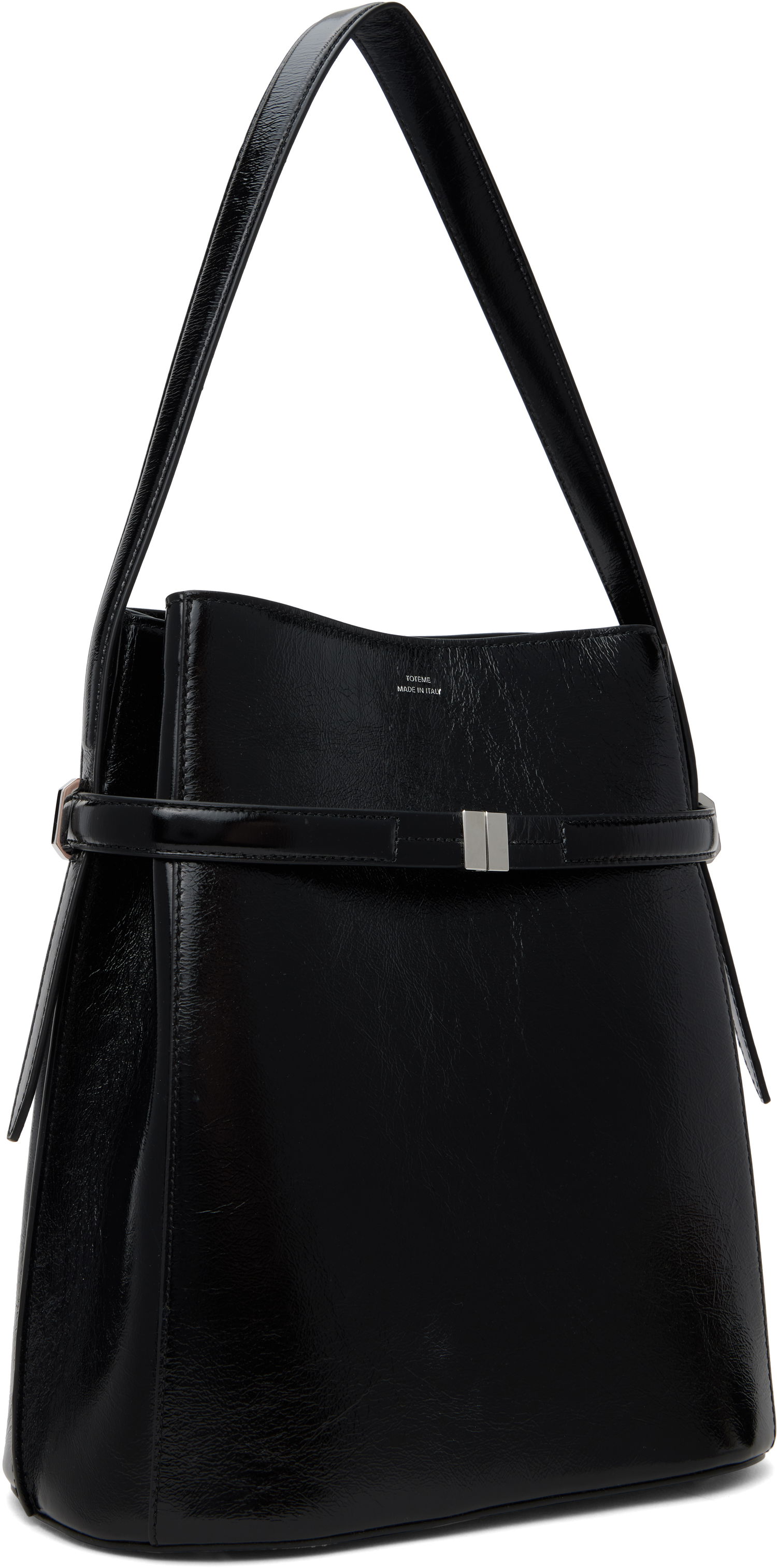 Mulepose TOTEME Totême Belted Naplack Leather Bucket Bag Sort | 244-WAL0048-LE0046, 1