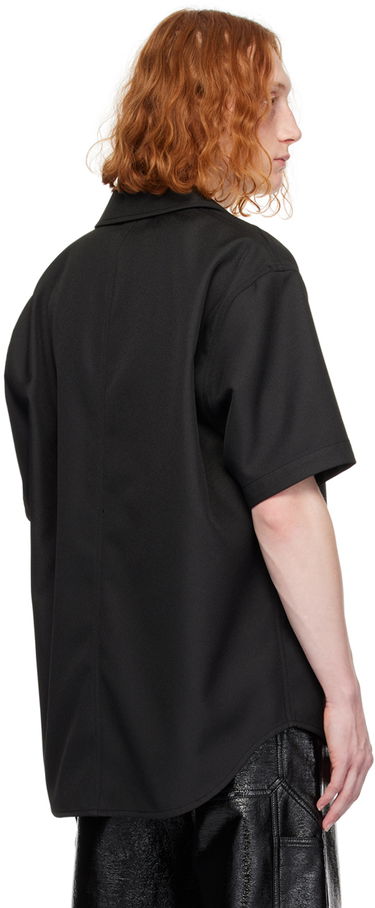 Skjorte Courrèges Short Sleeve Button-Up Shirt Sort | 124CCH023PL0056, 2