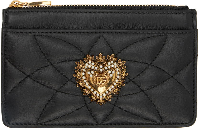 Tegnebog Dolce & Gabbana Black Medium Devotion Card Holder Sort | BI1261AV967