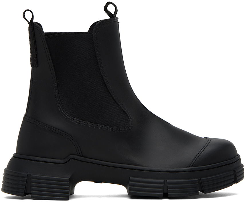 Sneakers og sko GANNI GANNI City Chelsea Boots Sort | S2174, 0