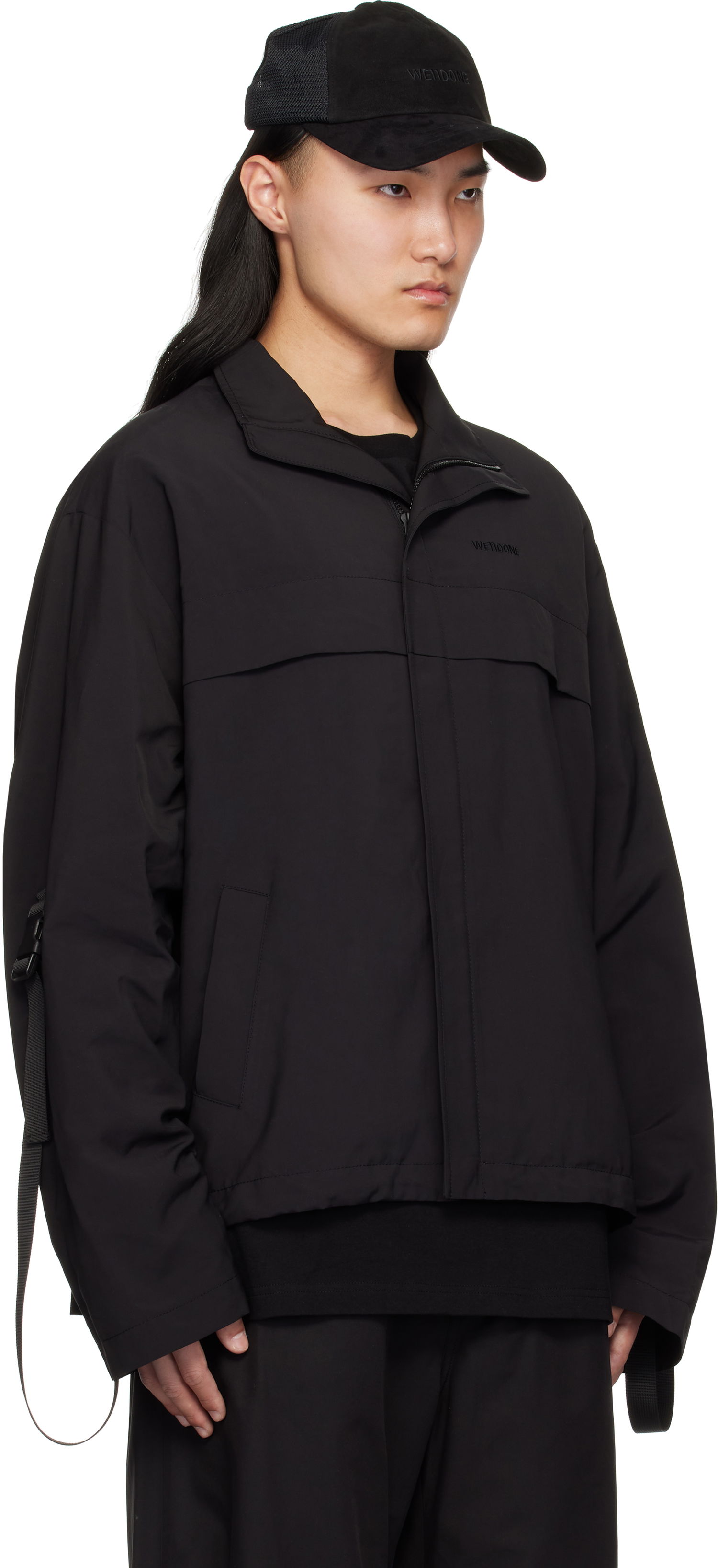 Vindjakke We11done We11done Strapped Windbreaker Jacket Sort | WD-JP0-25-004-M-BK, 1