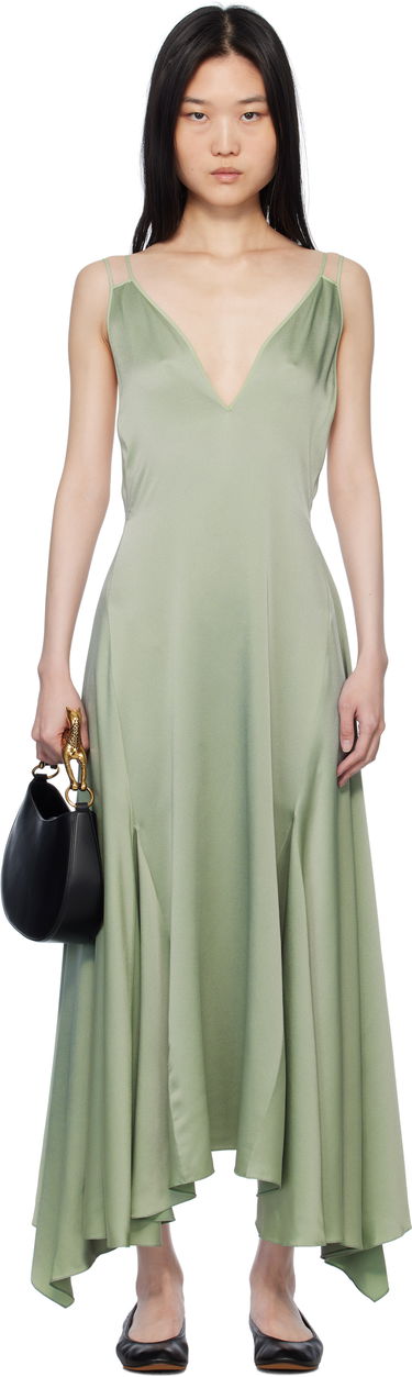 Kjole LANVIN Lanvin Silk Bowling Midi Dress Grøn | RW-DR0082-3421-P25, 0