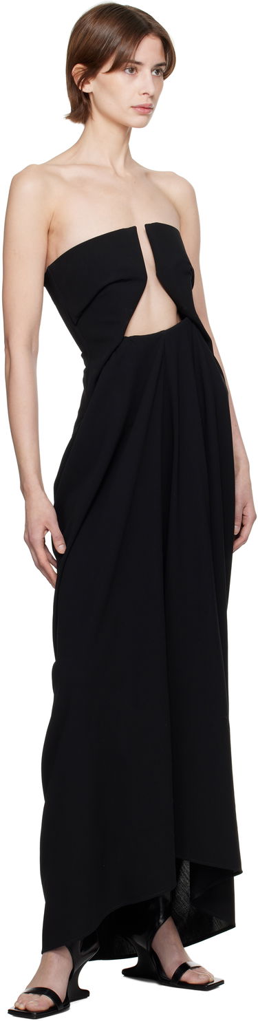 Kjole Rick Owens Rick Owens Hollywood Amphora Prong Maxi Dress Sort | RP01E7547 WLP, 3