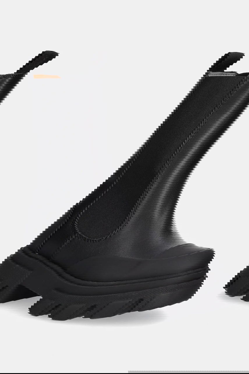 Sneakers og sko GANNI GANNI Cleated Low Chelsea Boots Sort | S3238, 0