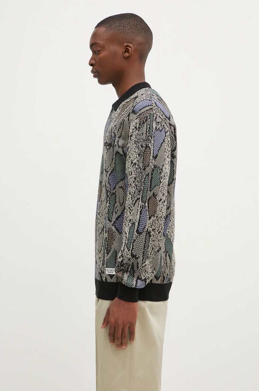 Polo skjorte WACKO MARIA Knit Polo Grå | 24FW-WMK-KN14, 1