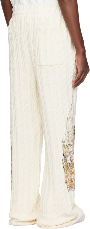 Joggingbukser Who Decides War Who Decides War Flame Glass Cable Knit Sweatpants Hvid | 1120770019SS25, 2