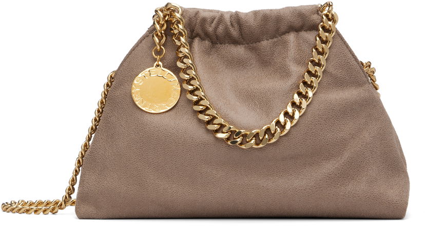 Håndtaske Stella McCartney Stella McCartney Falabella Mini Drawstring Bag Beige | 7B0144W9355