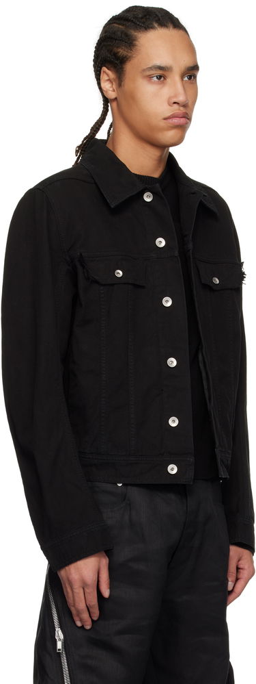 Jakke Rick Owens Rick Owens DRKSHDW Hollywood Trucker Denim Jacket Sort | DU01E3751 CVS, 1