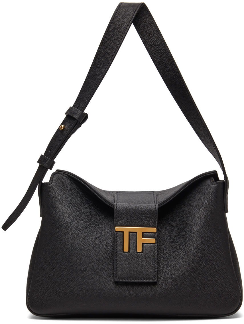 Skuldertaske Tom Ford TOM FORD Mini Calfskin Shoulder Bag Sort | L1581T-LCL297, 0