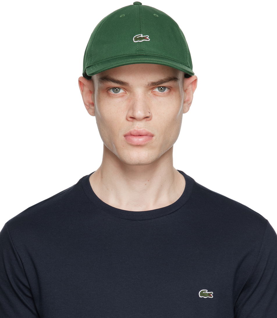 Kasket Lacoste Organic Cotton Twill Cap Grøn | RK0491_132, 0