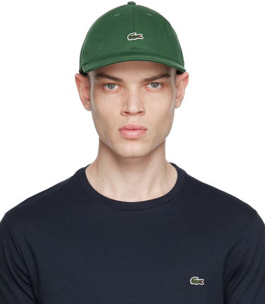 Kasket Lacoste Organic Cotton Twill Cap Grøn | RK0491_132, 0