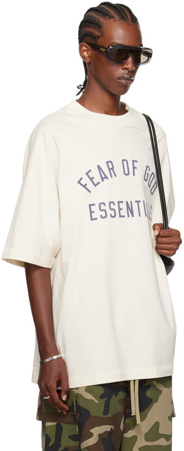 T-shirt Fear of God Fear of God Essentials Crewneck T-Shirt Hvid | 125BT244192F, 1