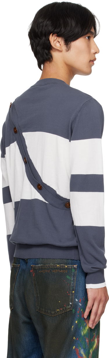 Sweater Vivienne Westwood Vivienne Westwood Ollie Striped Cardigan Mørkeblå | 2701002H-Y003F-, 2