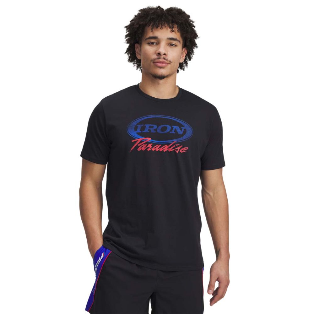 T-shirt Under Armour Project Rock Iron Paradise T-Shirt Sort | 1389945-001, 0