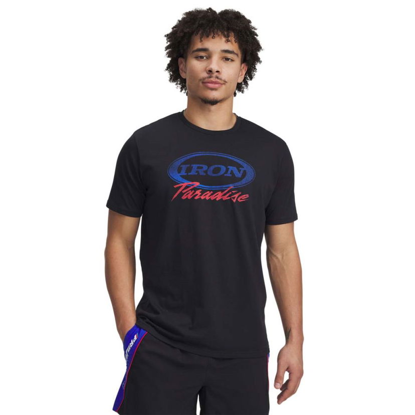 T-shirt Under Armour Project Rock Iron Paradise T-Shirt Sort | 1389945-001
