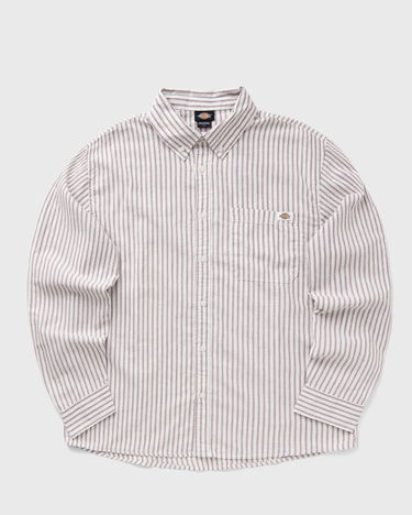 Skjorte Dickies Gallatin Striped Long Sleeve Shirt Hvid | DK0A87PYC481, 1