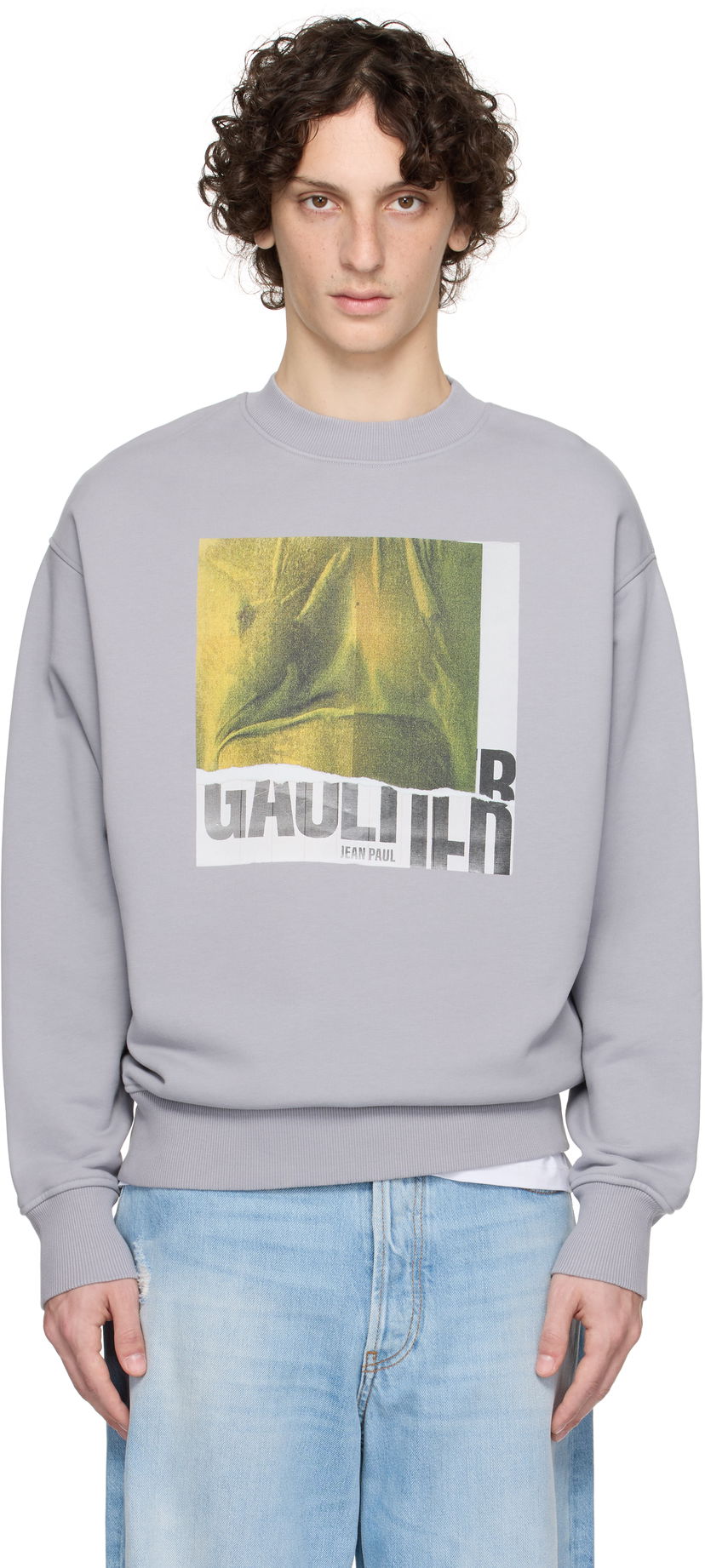 Sweatshirt Jean Paul Gaultier Jean Paul Gaultier Printed Cotton Crew Sweatshirt Grå | 25/03-W-TO295-J003-134812
