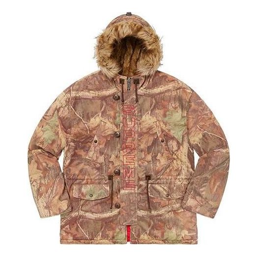 Parka Supreme Spellout N-3B Parka Brun | SUP-FW19-10800