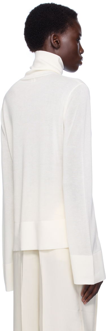 Sweater TOTEME TOTEME Slit Sleeve Turtleneck Hvid | 253-WRT0535-YA0079, 2