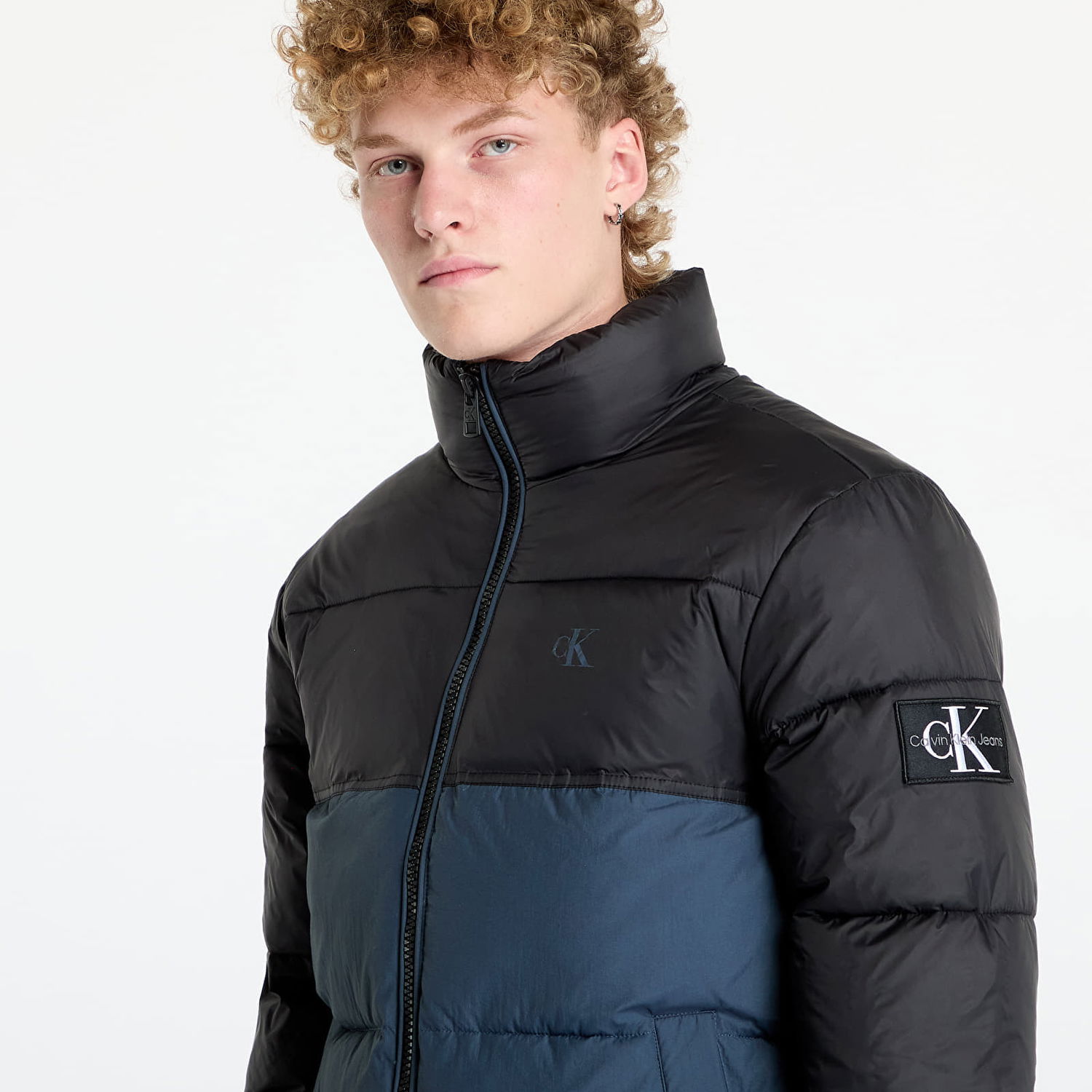 Puffer jakke CALVIN KLEIN Non Down Blocking Puffer Jacket Blå | J30J325584 PPK, 1