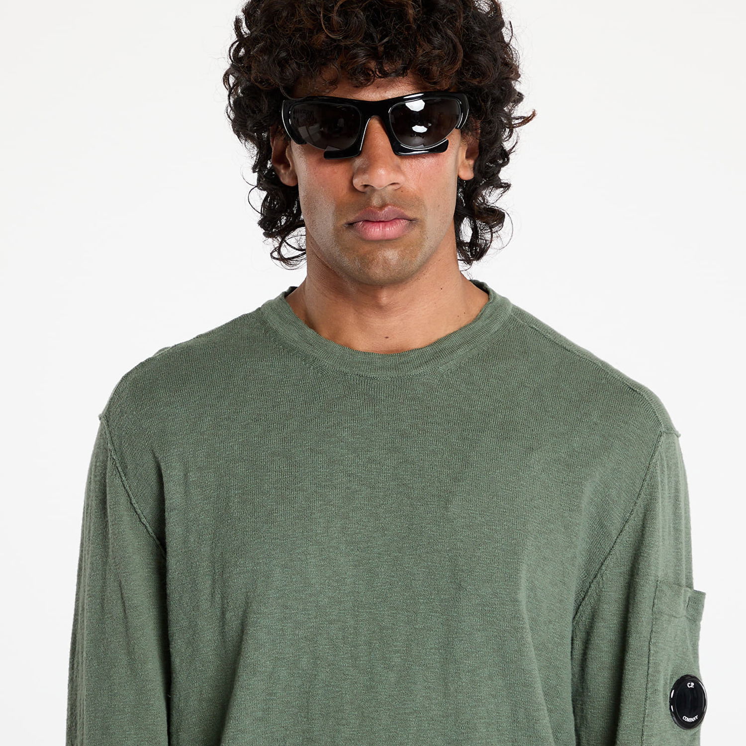 Sweater C.P. Company C.P. Company Distressed Sweater Grøn | 18CMKN302A110373A-669, 1