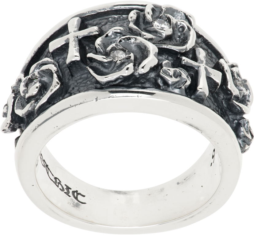 Ring Yohji Yamamoto Yohji Yamamoto Rose Ring with Crosses Metalisk | HP-A14-662