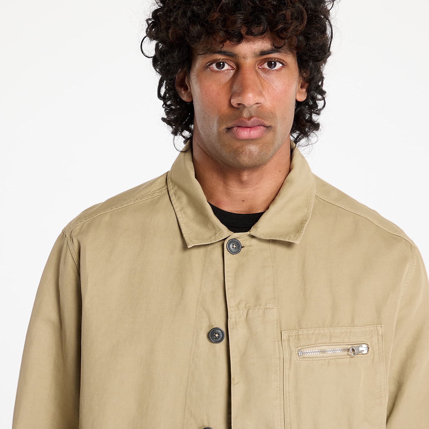 Jakke C.P. Company C.P. Company Cotton/Linen Overshirt Beige | 18CMOS200A006273G-305, 1