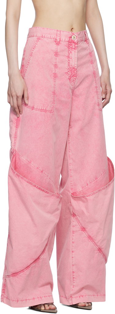 Cargo bukser The Attico The Attico Long Wide-Leg Jeans Lyserød | 250WCP00198 DDC098AA, 1