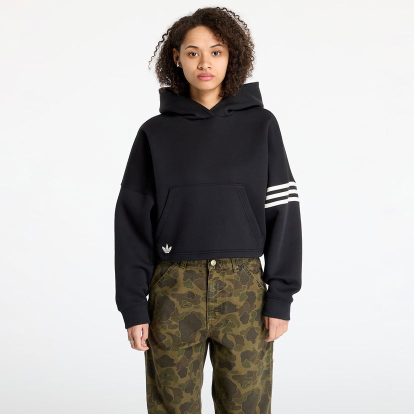 Sweatshirt adidas Originals Neuclassics Cropped Hoodie Sort | JI8500