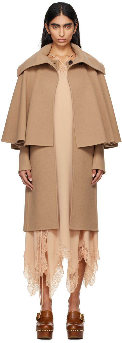 Frakker CHLOÉ Wool & Cashmere Coat Brun | CH24AMA10071