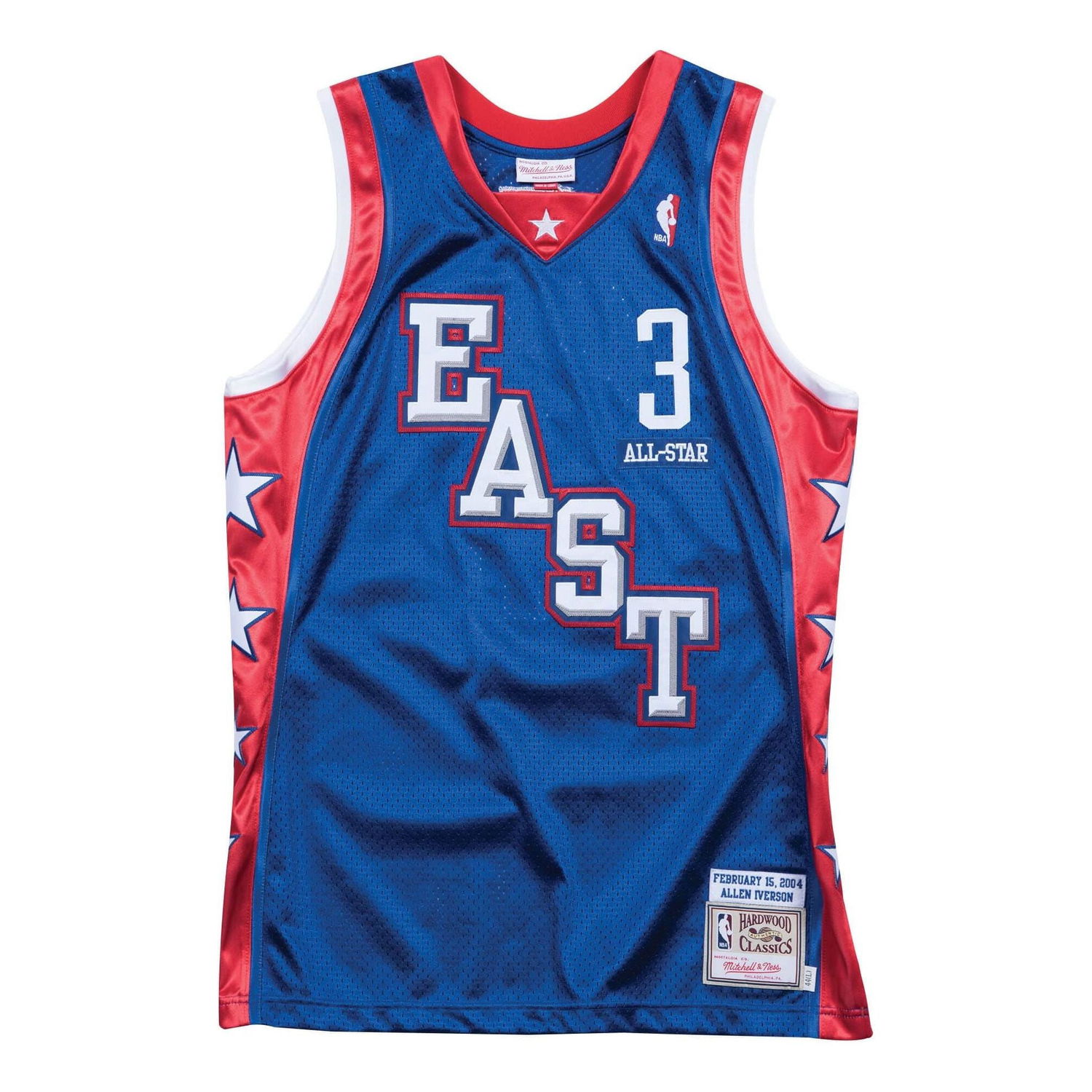 Jersey Mitchell & Ness Mitchell & Ness NBA All-Star East 2004 Allen Iverson Jersey Blå | AJY4CP19117-ASEROYA04AIV, 0