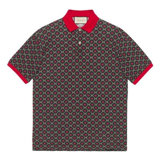 Polo skjorte Gucci Gucci Star Short Sleeves Polo Rød | 575222-XJBAI-1080