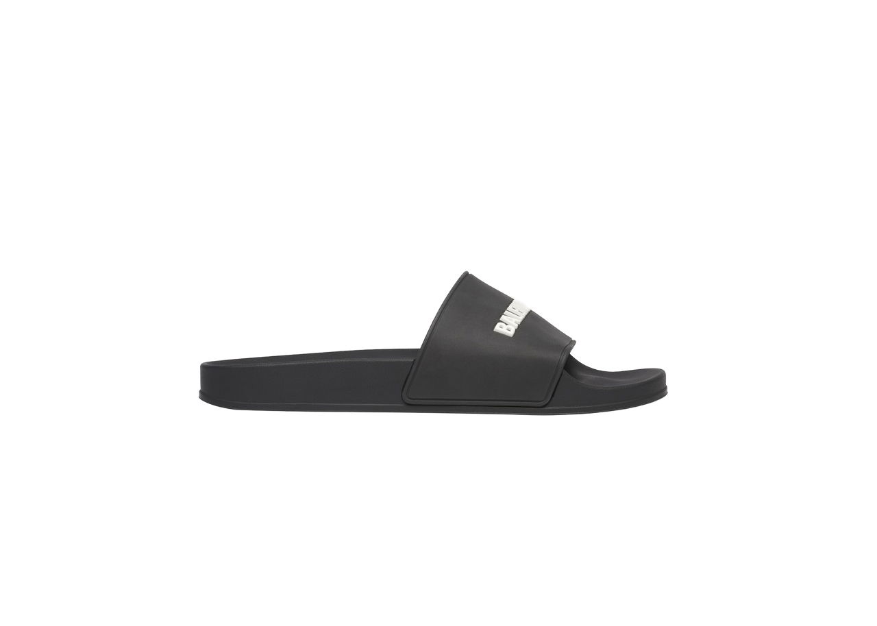 Sneakers og sko Balenciaga Pool Slide Black White Sort | 565826 W1S80 1006, 0