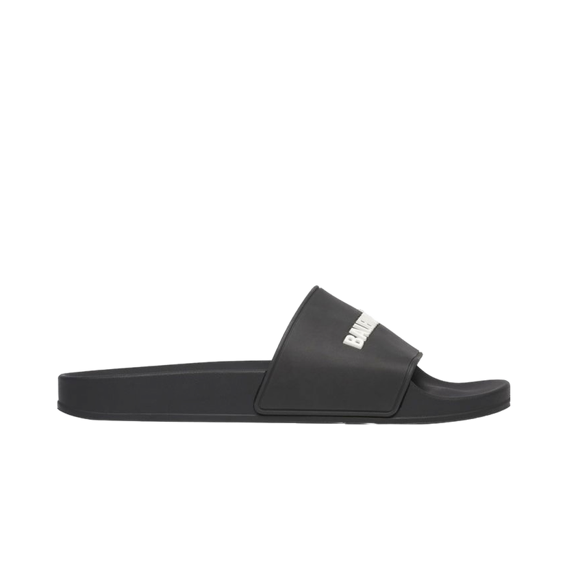 Sneakers og sko Balenciaga Pool Slide Black White Sort | 565826 W1S80 1006