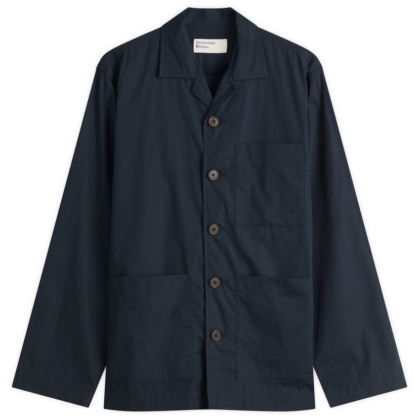 Jakke Universal Works Broad Cloth Cancun Jacket, Size Large Mørkeblå | P32002-NVY