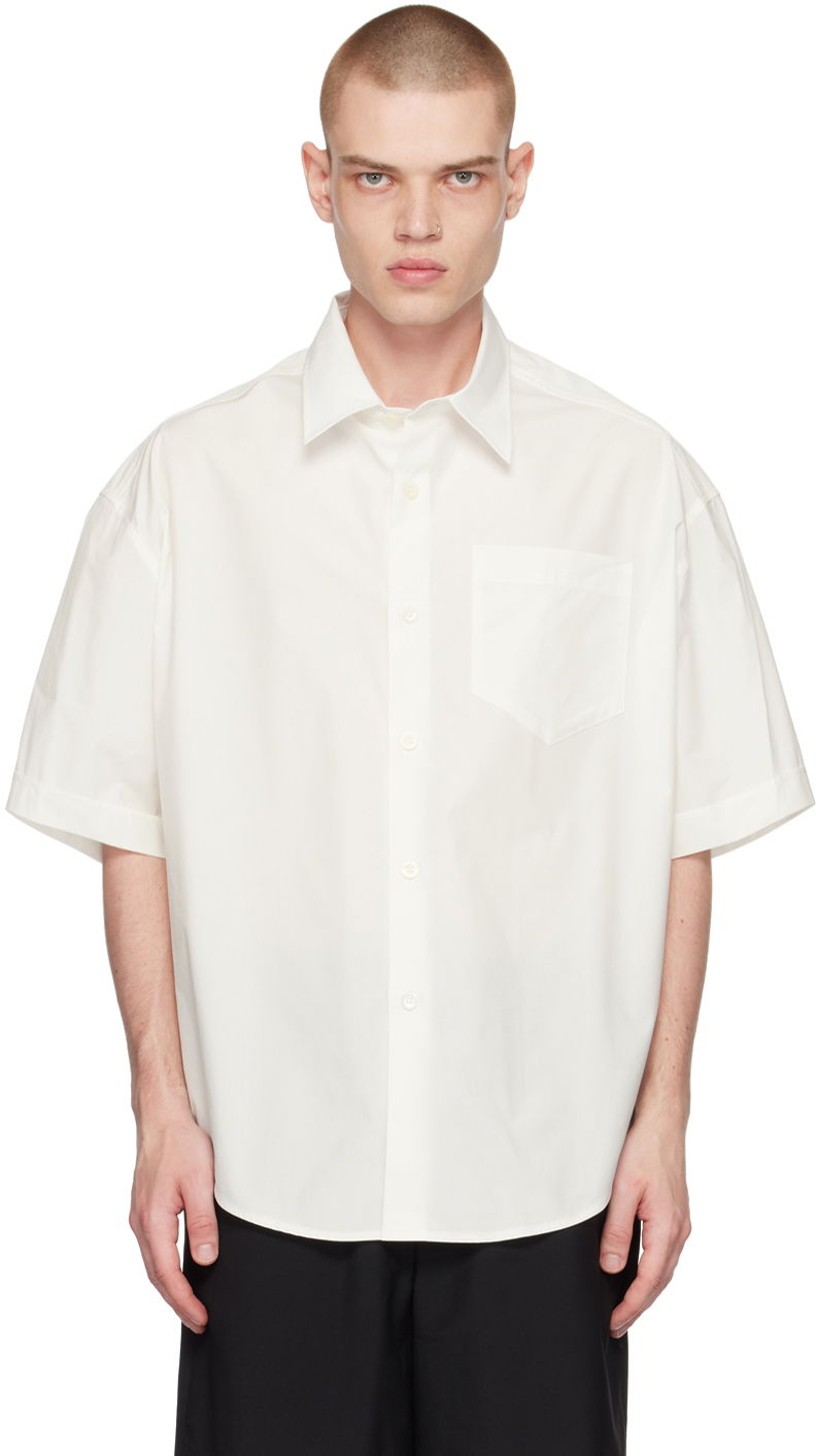 Skjorte AMI Boxy Shirt Hvid | USH202.CO0014, 0
