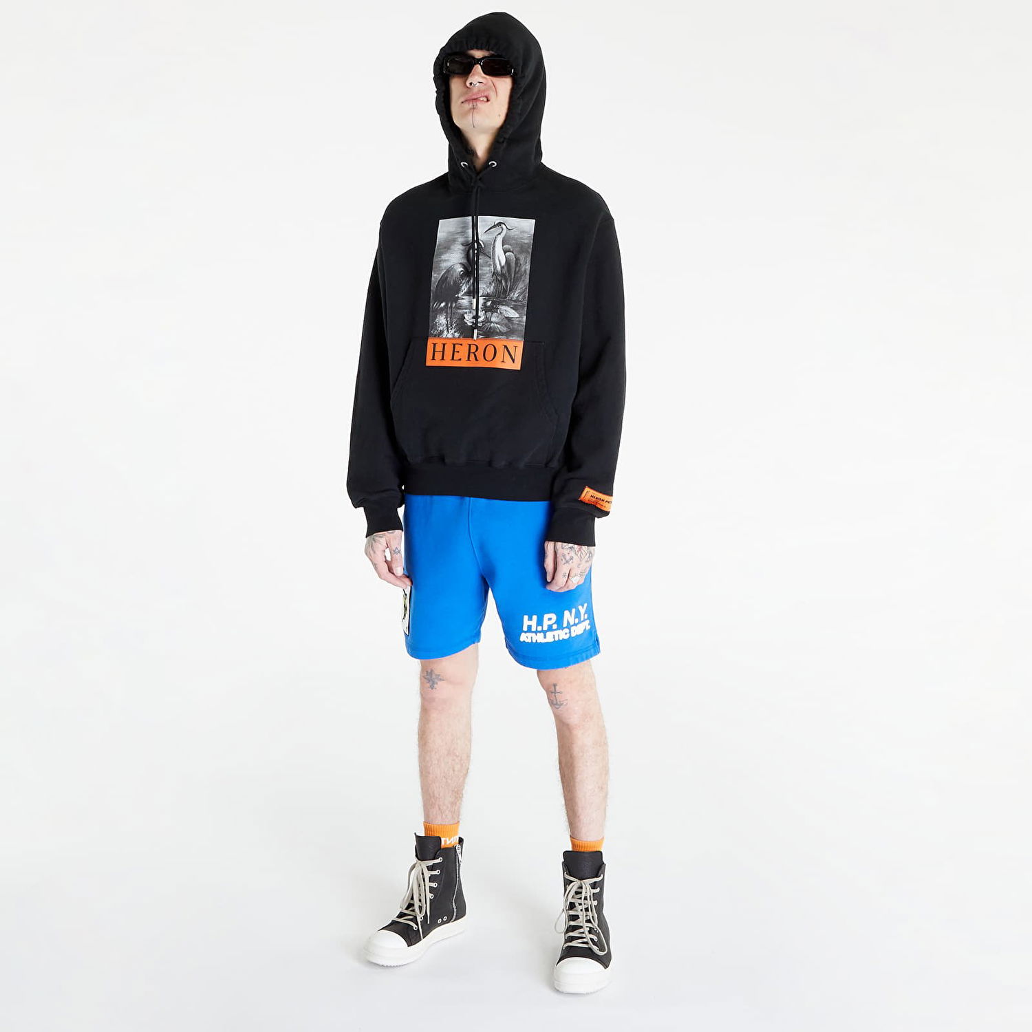 Shorts HERON PRESTON HPNY 23 Sweatshorts Blå | HMCI011S23JER0014501, 1