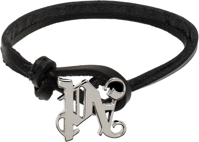 Armbånd Palm Angels Palm Angels Cord Monogram Bracelet Sort | PMOA054S25MAT0011072